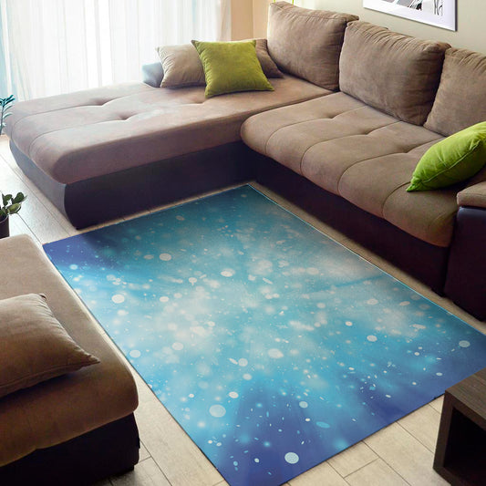 Blue Sparkle Light Print Area Rug
