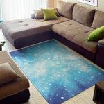 Blue Sparkle Light Print Area Rug