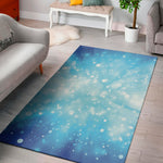 Blue Sparkle Light Print Area Rug