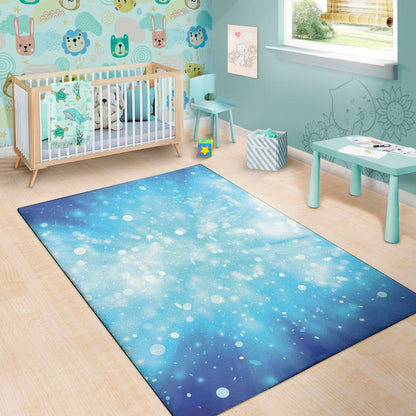 Blue Sparkle Light Print Area Rug