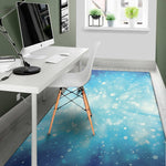 Blue Sparkle Light Print Area Rug