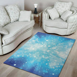 Blue Sparkle Light Print Area Rug