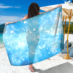 Blue Sparkle Light Print Beach Sarong Wrap