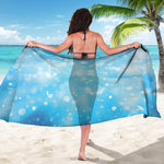 Blue Sparkle Light Print Beach Sarong Wrap