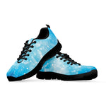 Blue Sparkle Light Print Black Sneakers