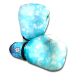 Blue Sparkle Light Print Boxing Gloves