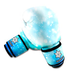 Blue Sparkle Light Print Boxing Gloves