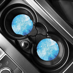 Blue Sparkle Light Print Car Coasters