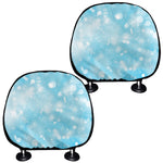 Blue Sparkle Light Print Car Headrest Covers