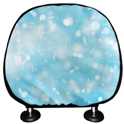 Blue Sparkle Light Print Car Headrest Covers