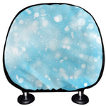 Blue Sparkle Light Print Car Headrest Covers