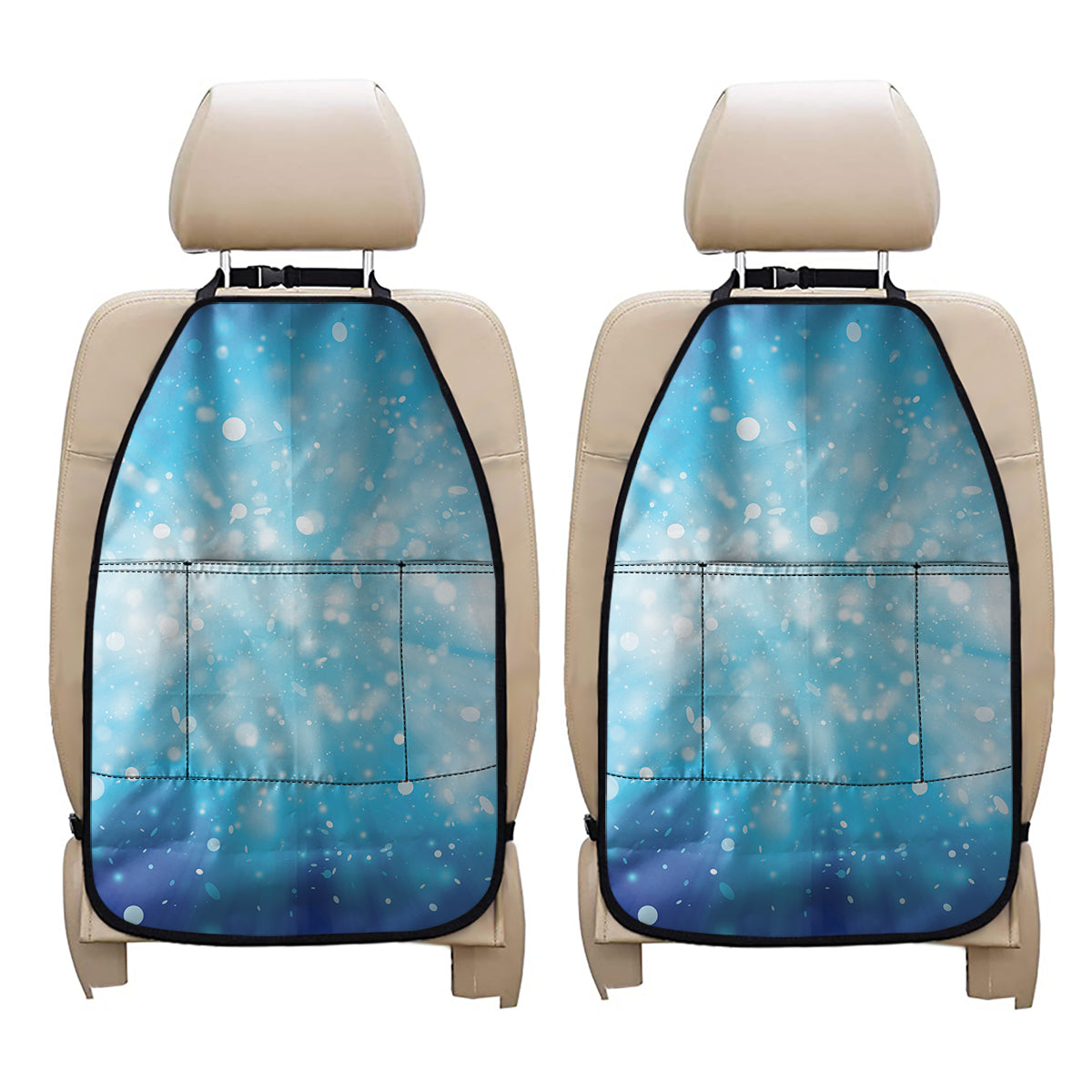 Blue Sparkle Light Print Car Seat Organizers