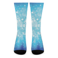 Blue Sparkle Light Print Crew Socks