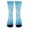 Blue Sparkle Light Print Crew Socks