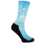 Blue Sparkle Light Print Crew Socks