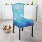 Blue Sparkle Light Print Dining Chair Slipcover