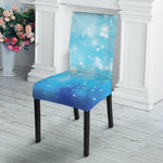Blue Sparkle Light Print Dining Chair Slipcover