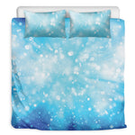 Blue Sparkle Light Print Duvet Cover Bedding Set