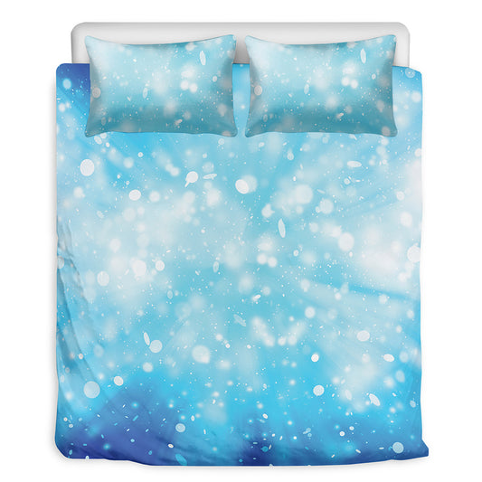 Blue Sparkle Light Print Duvet Cover Bedding Set