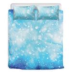 Blue Sparkle Light Print Duvet Cover Bedding Set