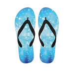 Blue Sparkle Light Print Flip Flops