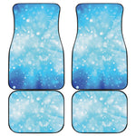 Blue Sparkle Light Print Front and Back Car Floor Mats