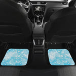 Blue Sparkle Light Print Front and Back Car Floor Mats