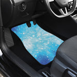 Blue Sparkle Light Print Front and Back Car Floor Mats