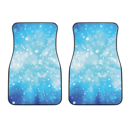 Blue Sparkle Light Print Front Car Floor Mats