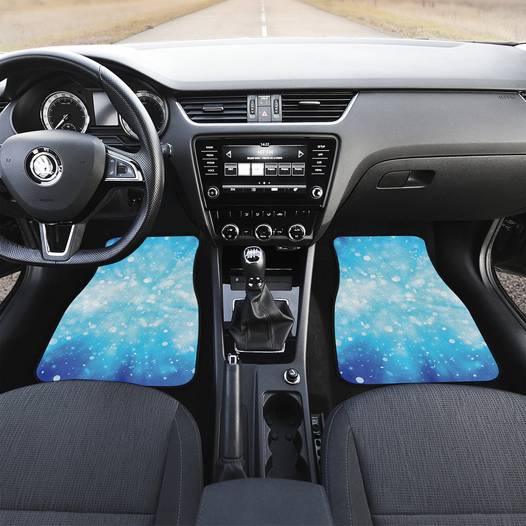 Blue Sparkle Light Print Front Car Floor Mats