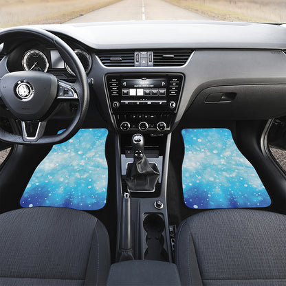Blue Sparkle Light Print Front Car Floor Mats