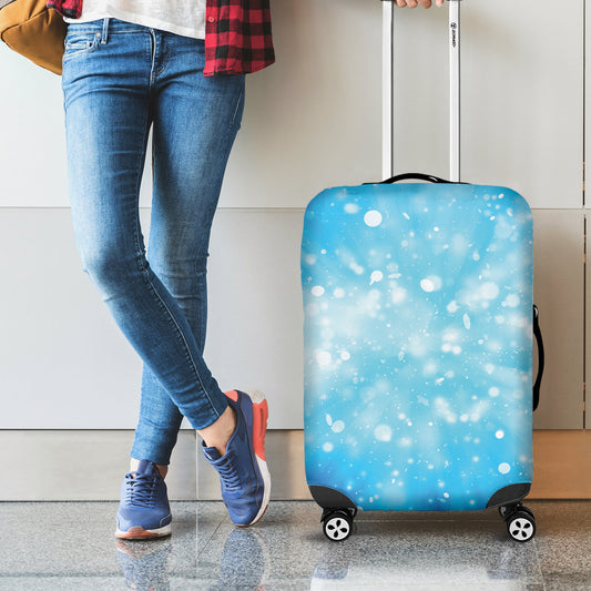 Blue Sparkle Light Print Luggage Cover