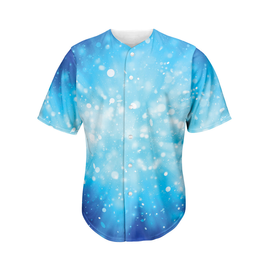 Blue Sparkle Light Print Men's Baseball Jersey