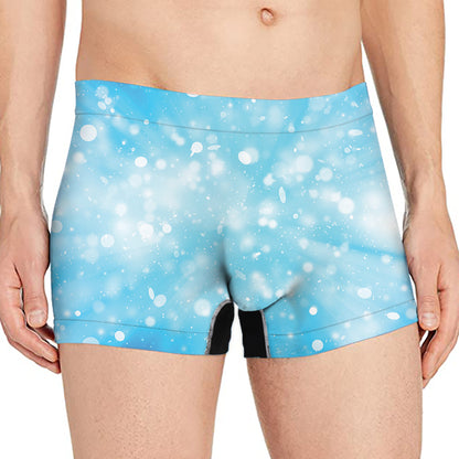 Blue Sparkle Light Print Men's Boxer Briefs