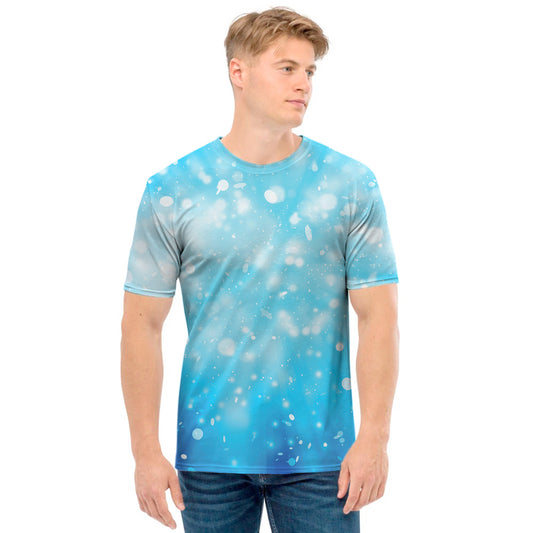 Blue Sparkle Light Print Men's T-Shirt