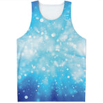 Blue Sparkle Light Print Men's Tank Top