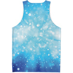 Blue Sparkle Light Print Men's Tank Top