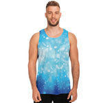 Blue Sparkle Light Print Men's Tank Top