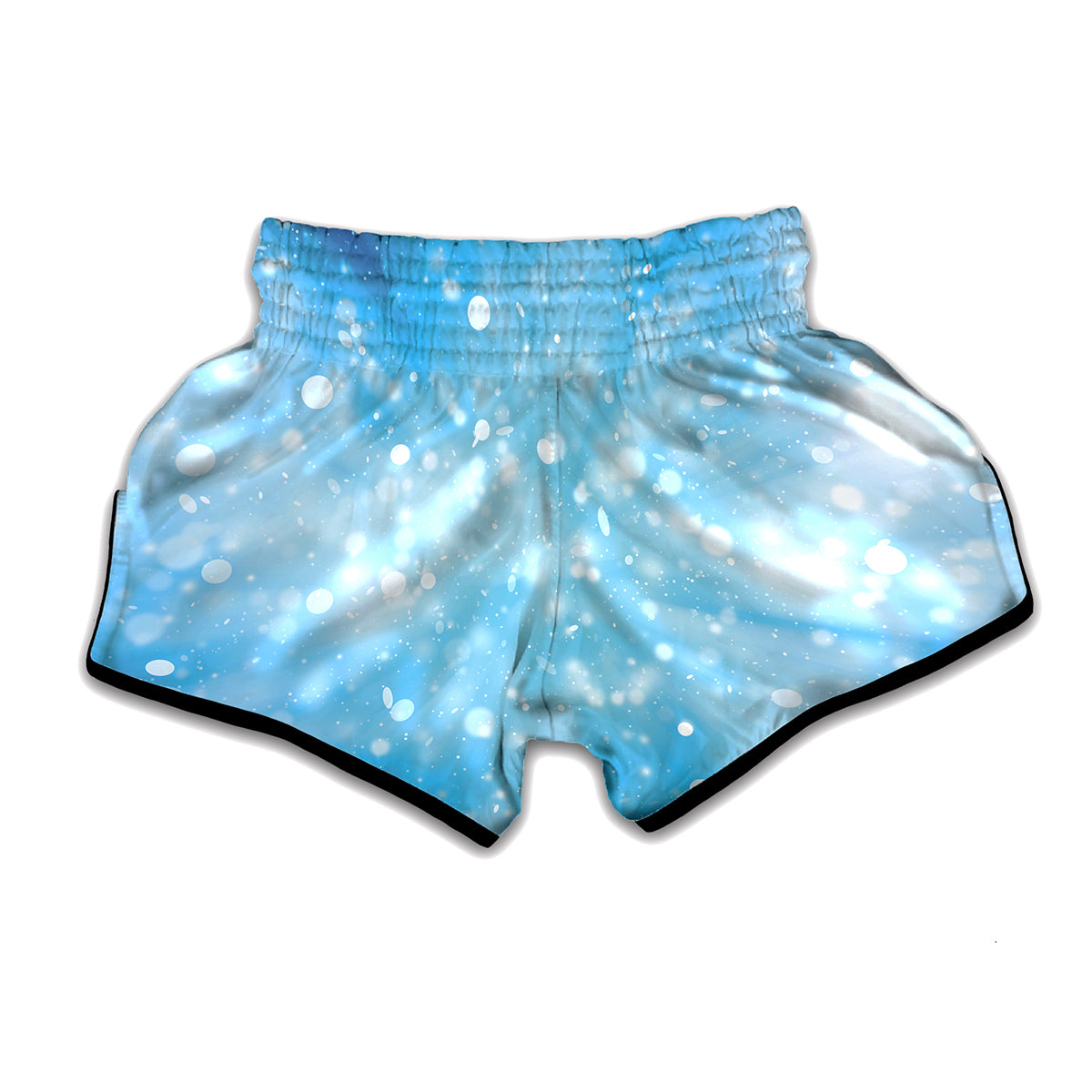 Blue Sparkle Light Print Muay Thai Boxing Shorts
