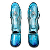 Blue Sparkle Light Print Muay Thai Shin Guard