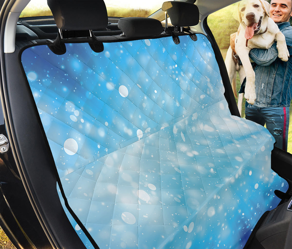 Blue Sparkle Light Print Pet Car Back Seat Cover