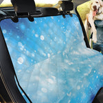 Blue Sparkle Light Print Pet Car Back Seat Cover
