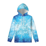 Blue Sparkle Light Print Pullover Hoodie