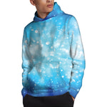 Blue Sparkle Light Print Pullover Hoodie