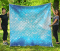 Blue Sparkle Light Print Quilt