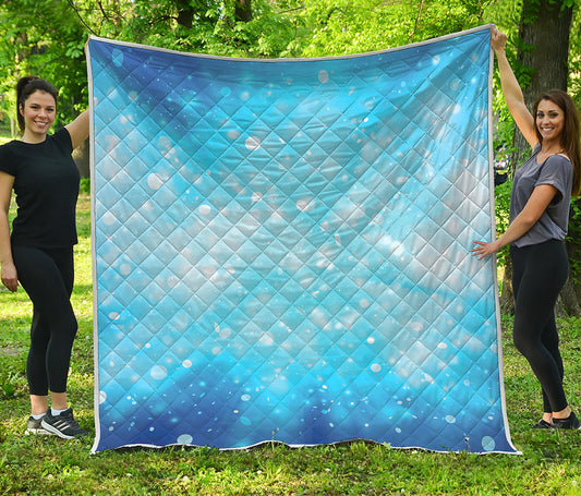 Blue Sparkle Light Print Quilt
