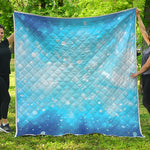 Blue Sparkle Light Print Quilt