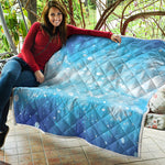 Blue Sparkle Light Print Quilt