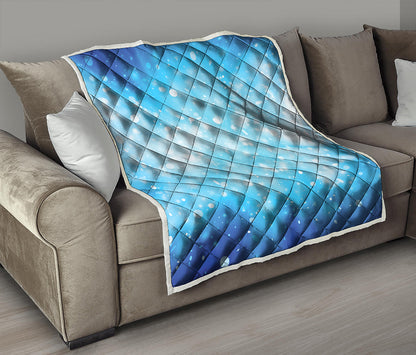 Blue Sparkle Light Print Quilt
