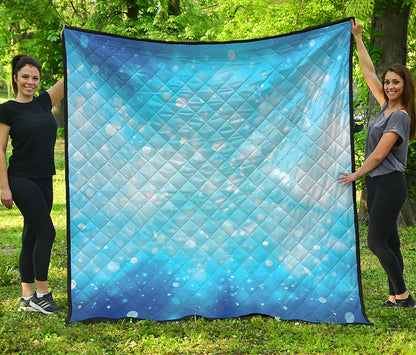Blue Sparkle Light Print Quilt